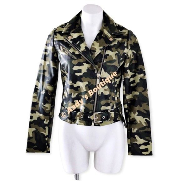 Michael kors olive camo jacket hot sale